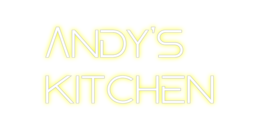 Custom Neon: Andy's 
kitchen