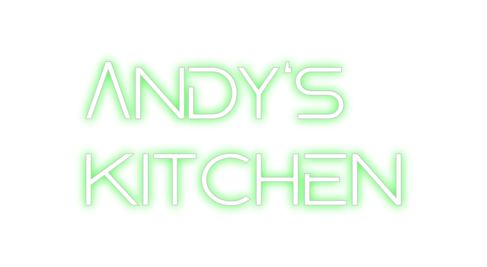 Custom Neon: Andy's
 kitchen