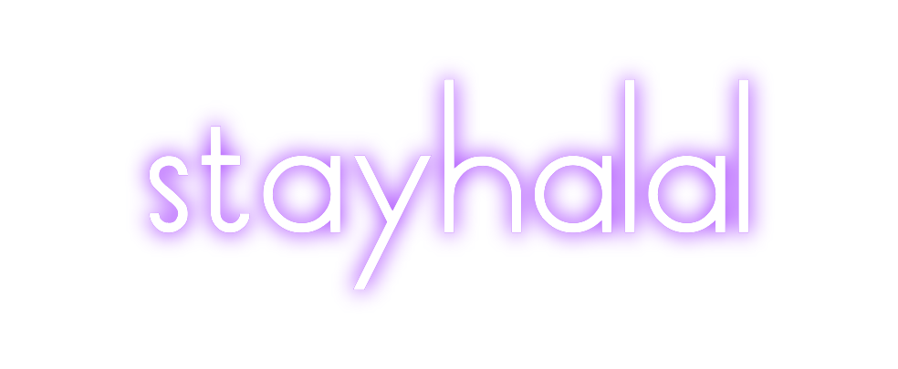 Custom Neon: stayhalal