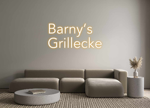 Custom Neon: Barny's
 Grill...