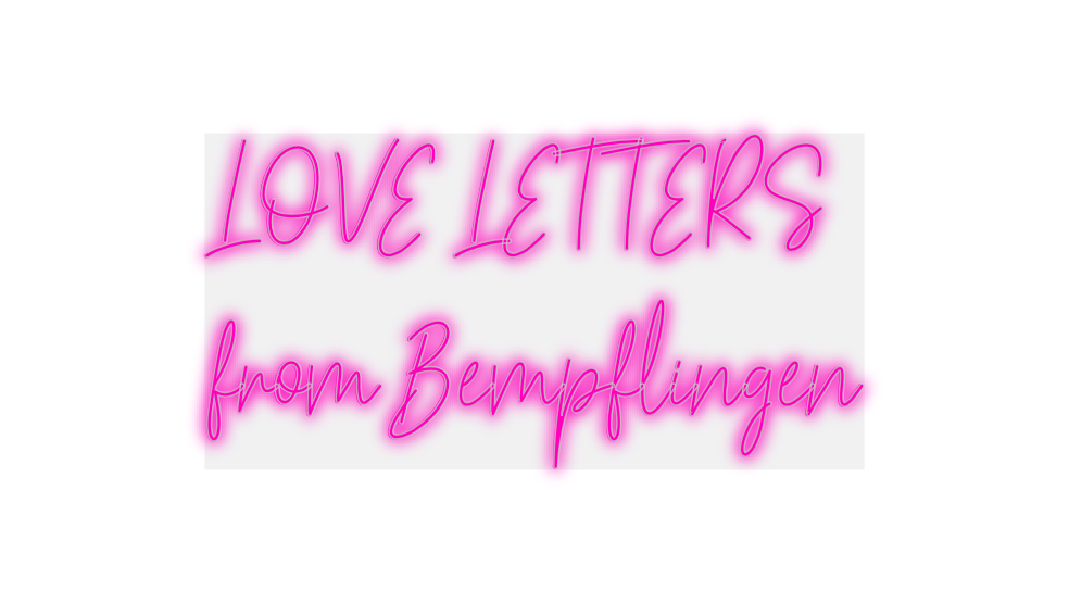 Custom Neon: LOVE LETTERS
...