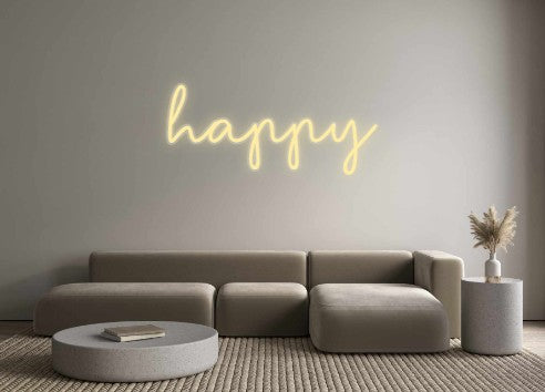 Custom Neon: happy