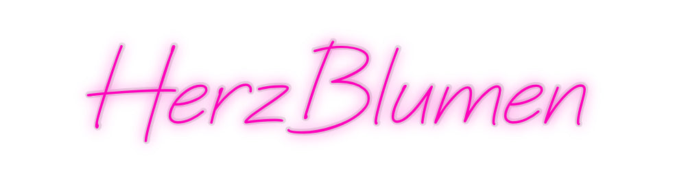 Custom Neon: HerzBlumen