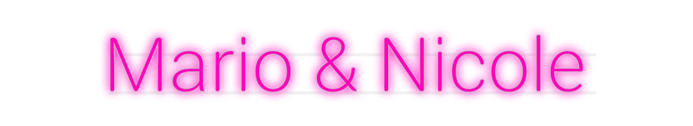 Custom Neon: Mario &amp; Nicole