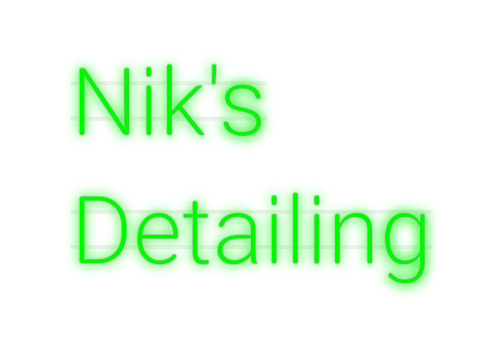 Custom Neon: Nik's
 Detail...