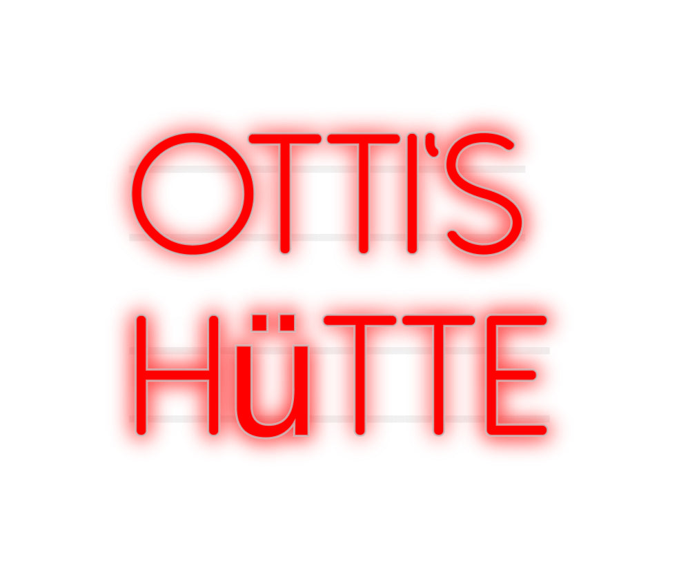 Custom Neon: Otti's
 hut