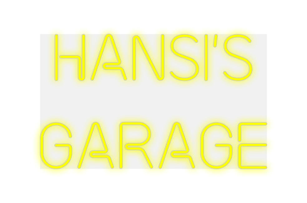 Custom Neon: Hansi's
 garage