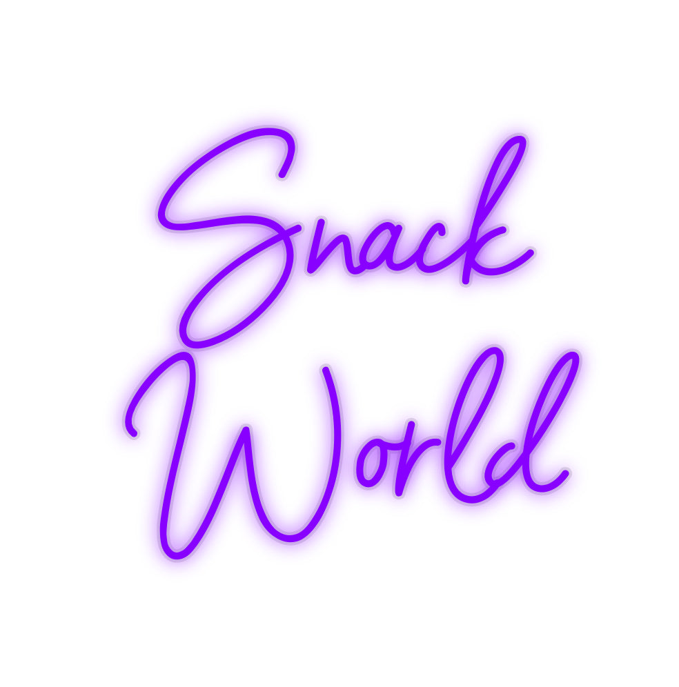 Custom Neon: Snack
 World