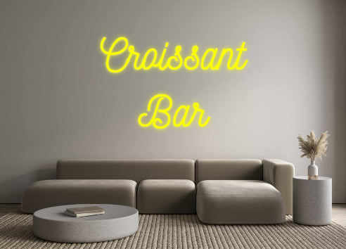 Custom Neon: Croissant
 Bear