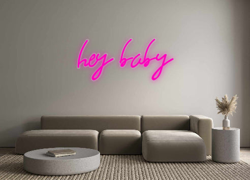 Custom Neon: hello baby