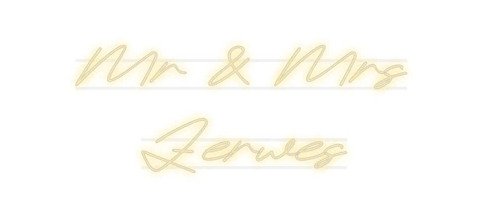 Custom Neon: Mr & Mrs
Zer...