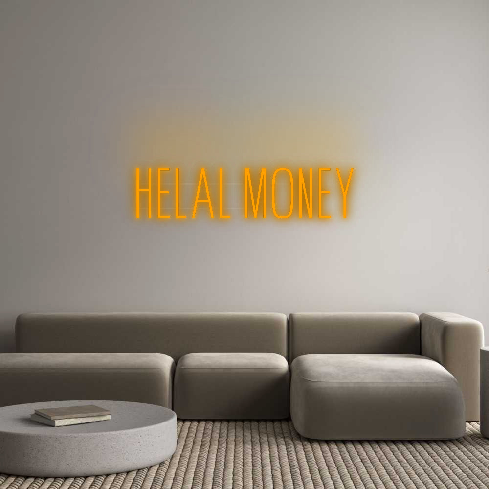 Custom Neon: HELAL MONEY