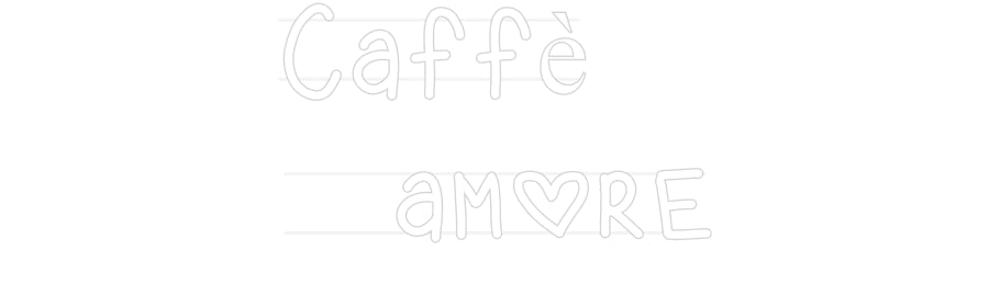 Custom Neon: Caffè
  amore