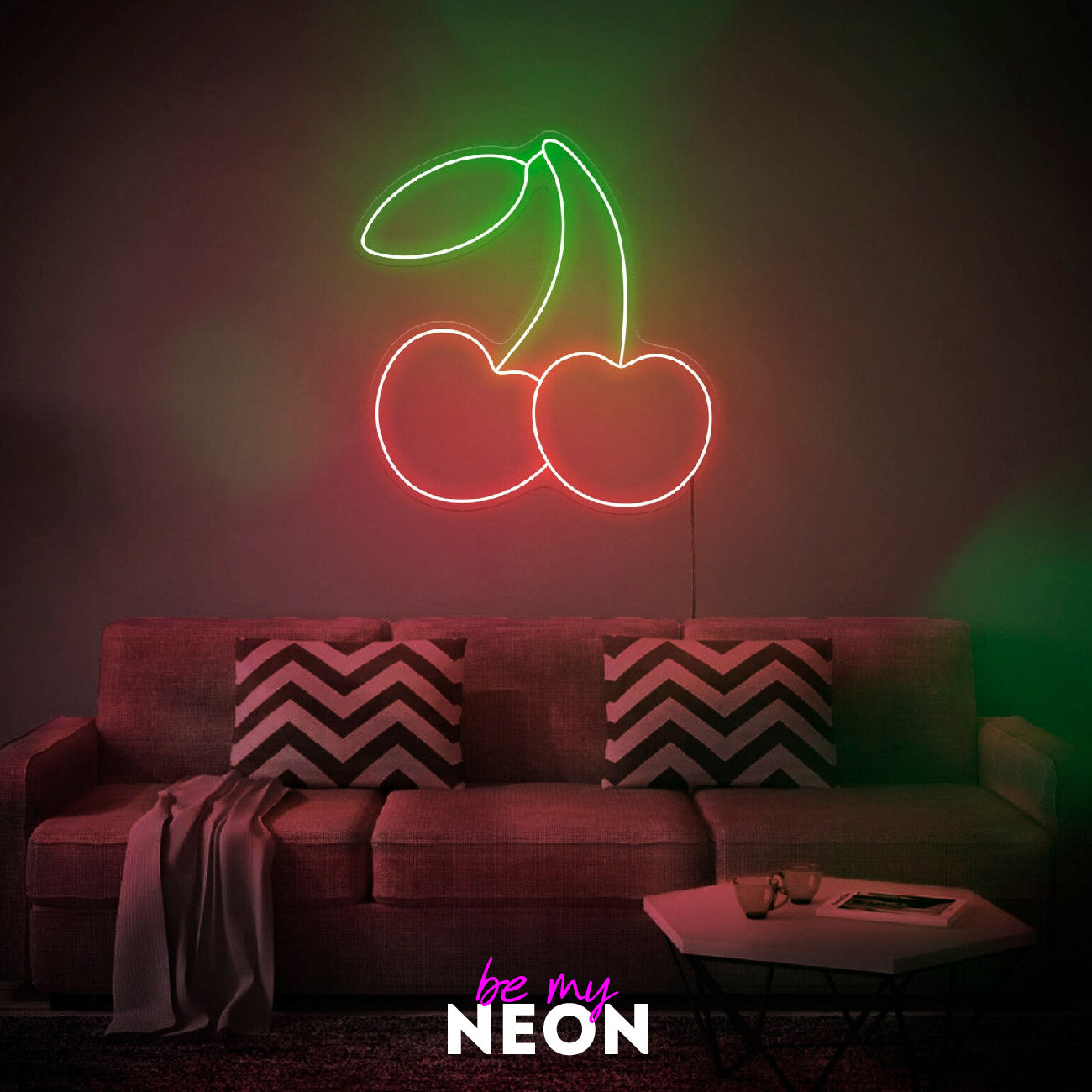 "Kirsche" Leuchtmotiv aus LED Neon