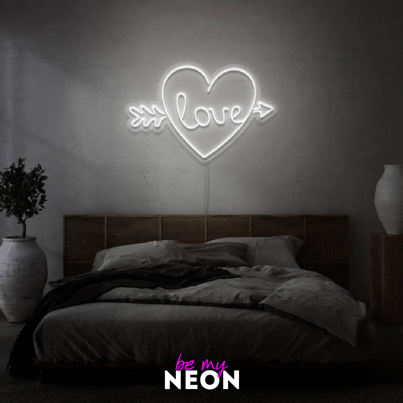 "In Love" Leuchtmotiv aus LED Neon