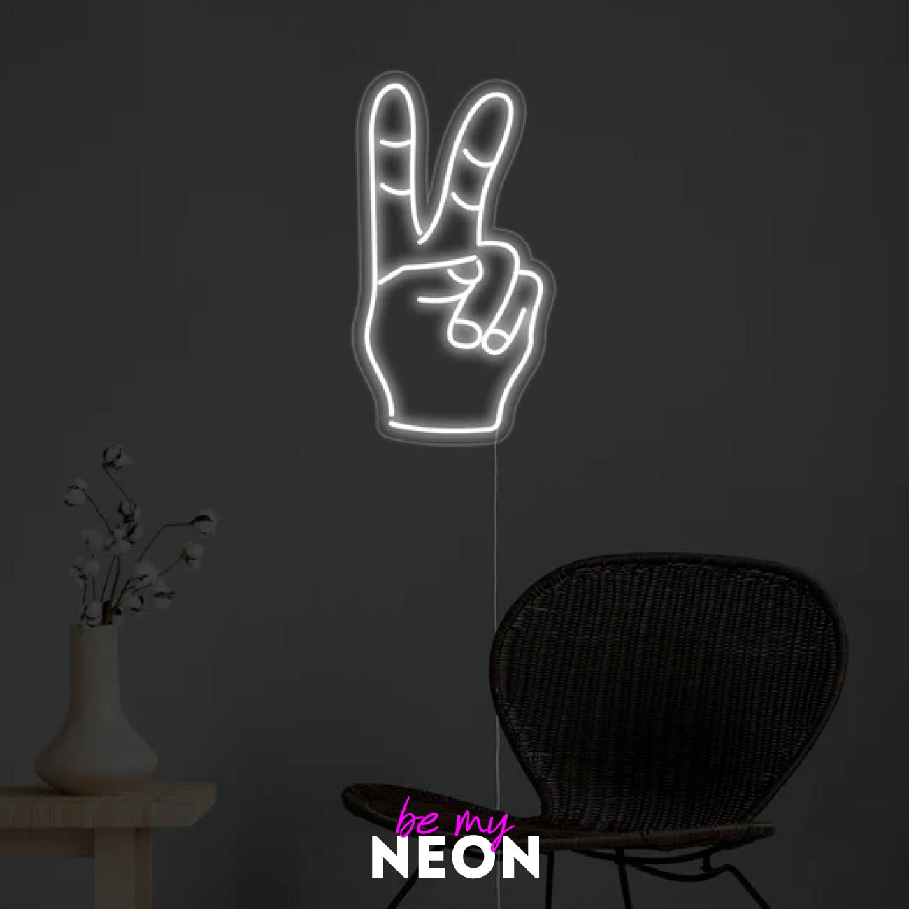 "Peace" Leuchtmotiv aus LED Neon