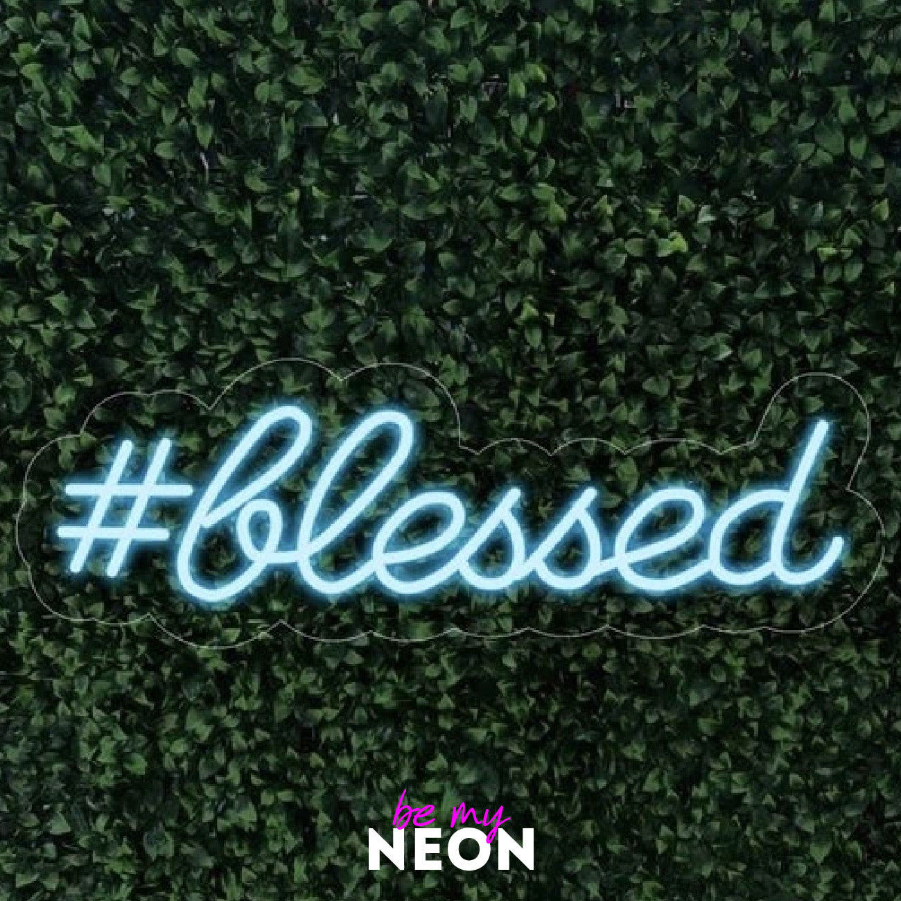 "#blessed" Liebes - Leuchtschrift aus LED Neon
