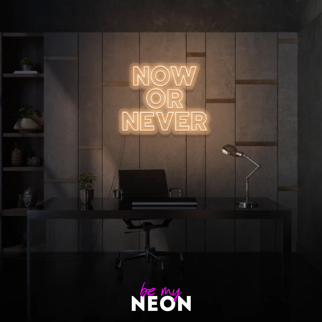 "Now or Never" LED Neonschild