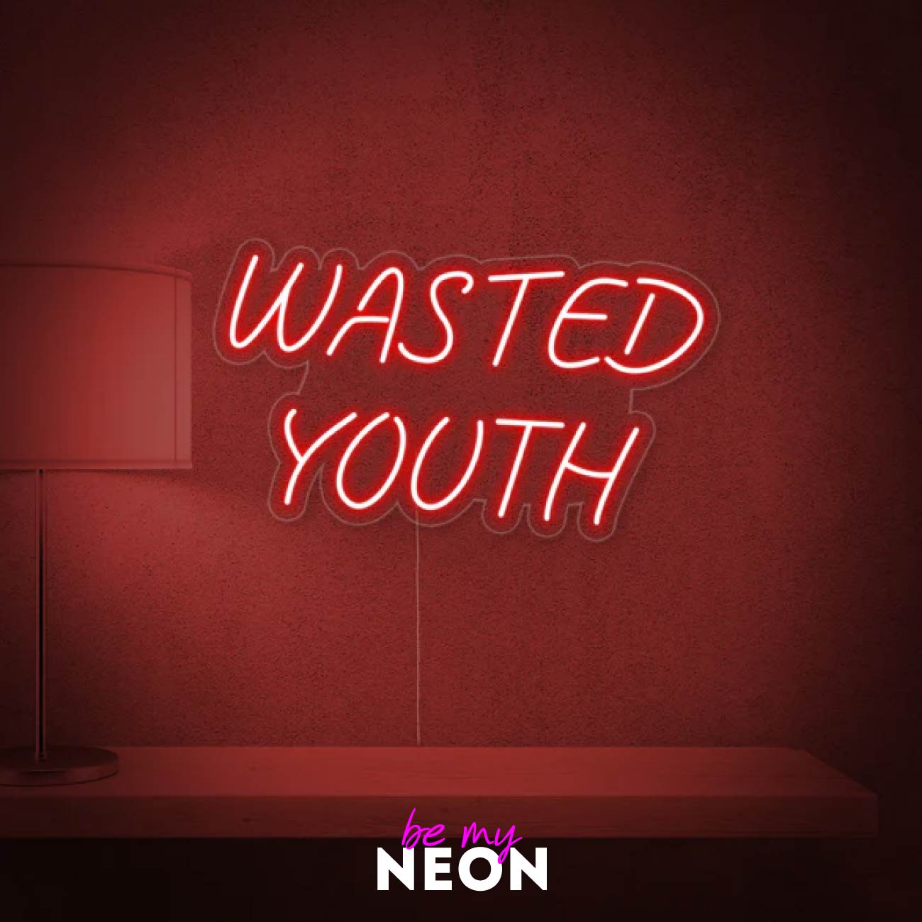 "Wasted Youth" Leuchtmotiv aus LED Neon