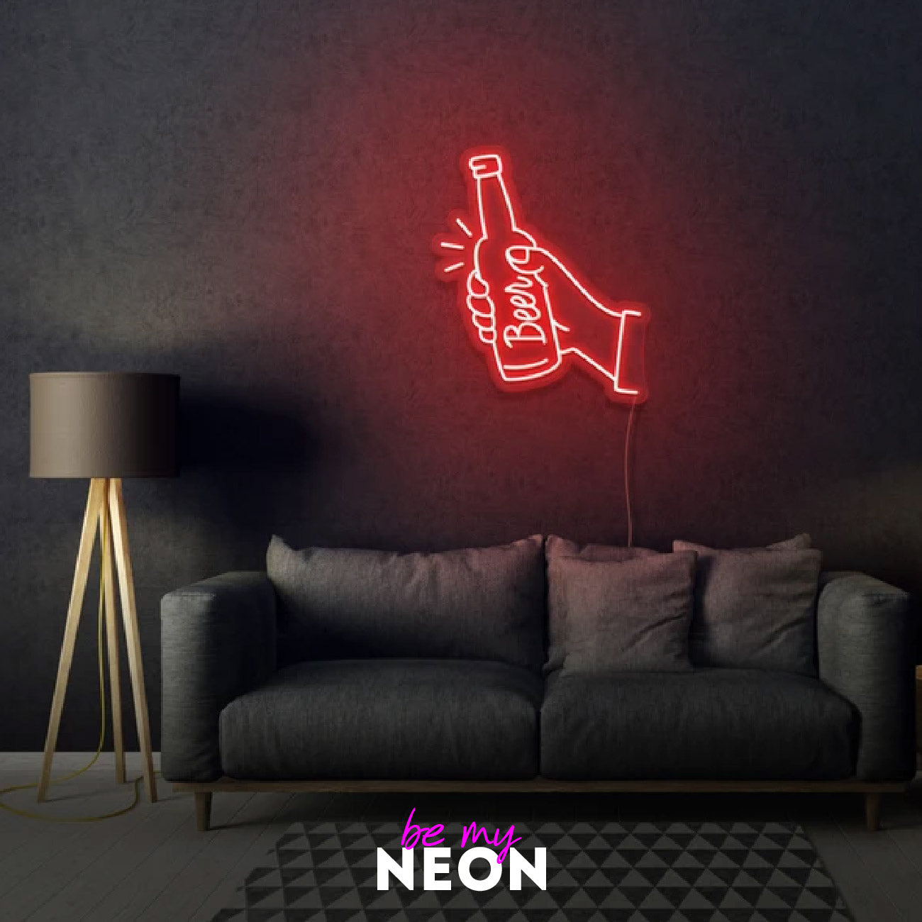 "Bier Flasche" LED Neonschild