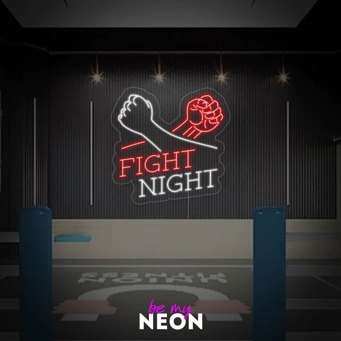 "Fight Night Kampfsport" LED Neonschild