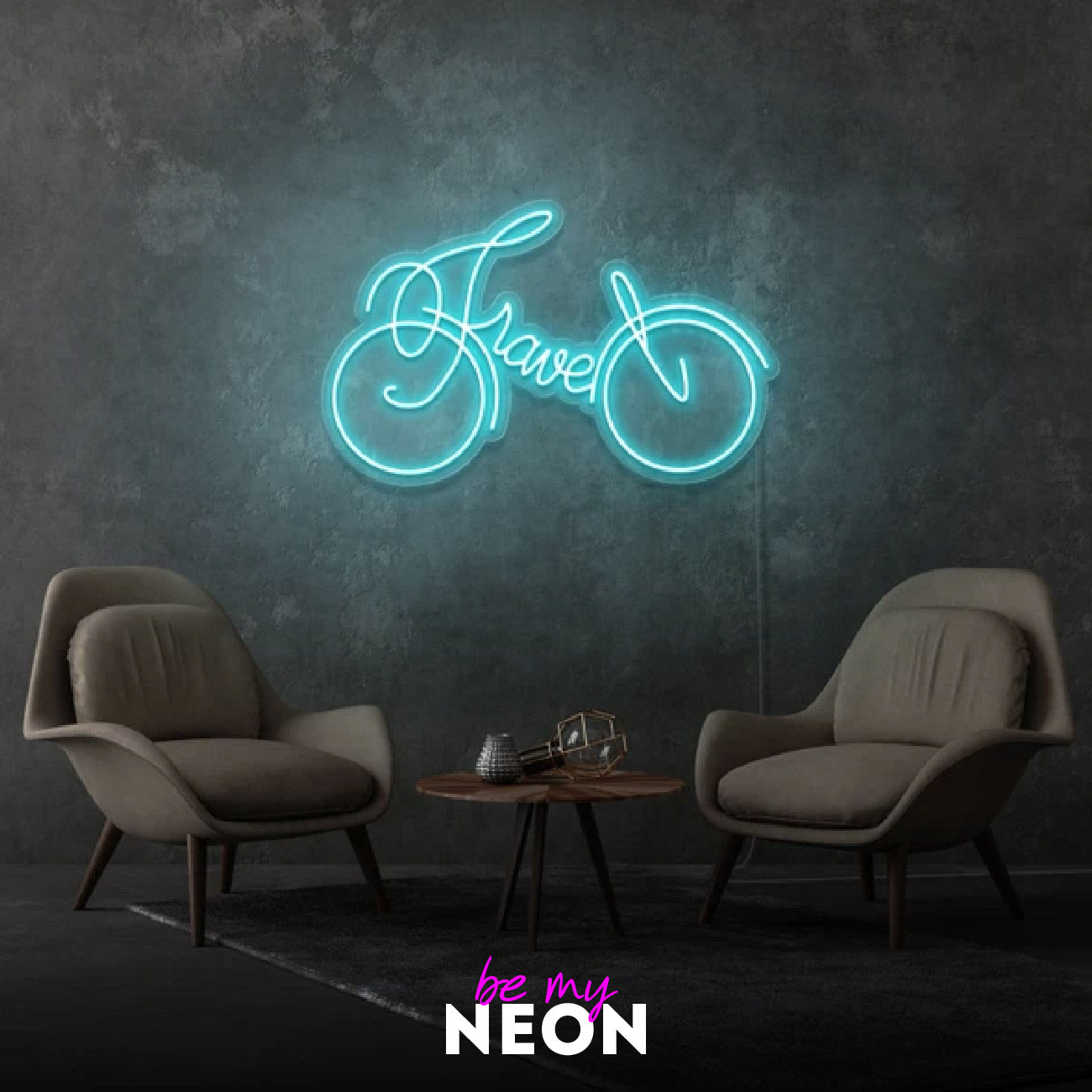 "Fahrrad - Travel" LED Neonschild