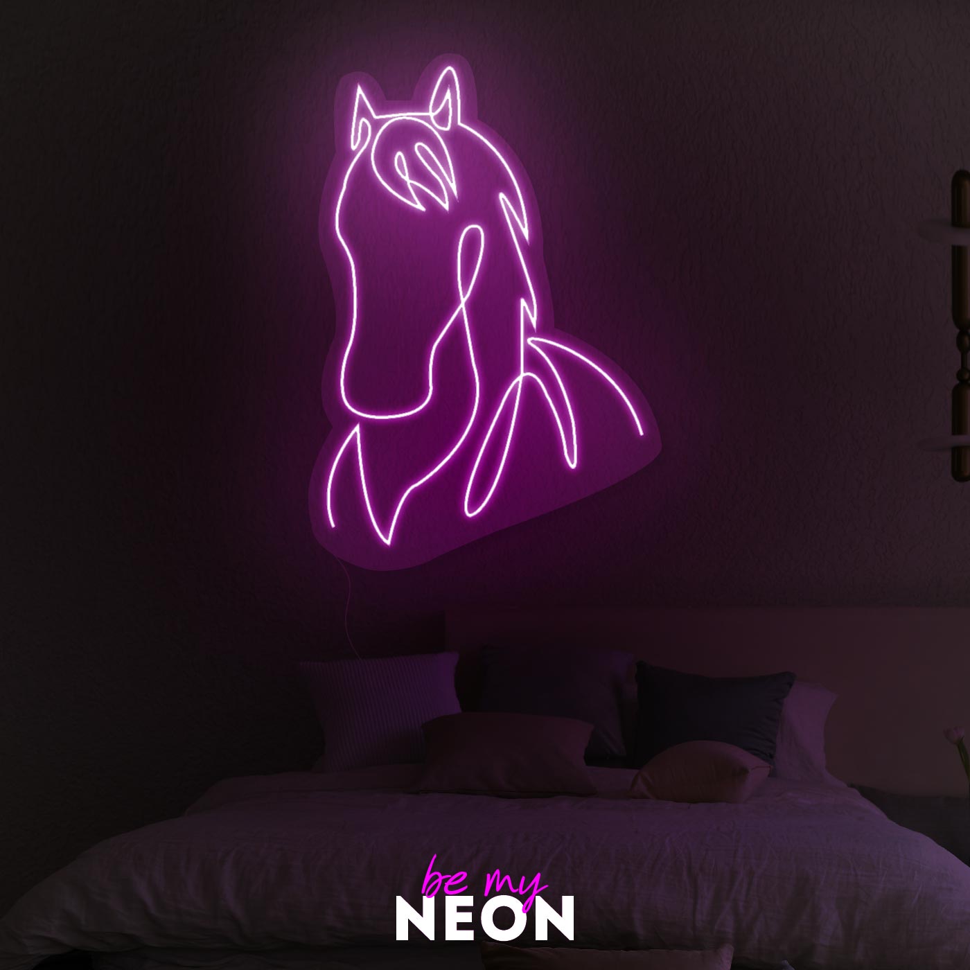 "Mein Pferd" Leuchtmotiv aus LED Neon