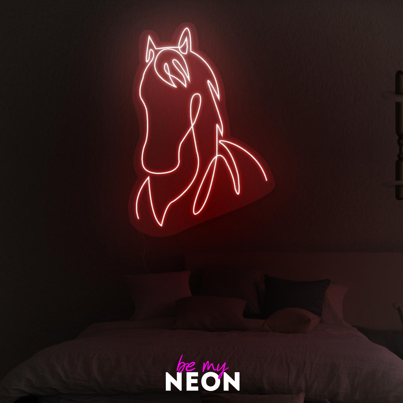"Mein Pferd" Leuchtmotiv aus LED Neon