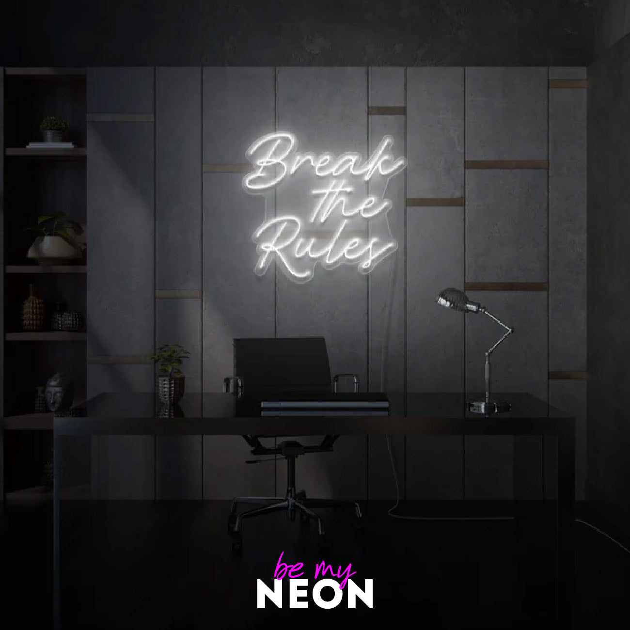 "Break the Rules" LED Neonschild