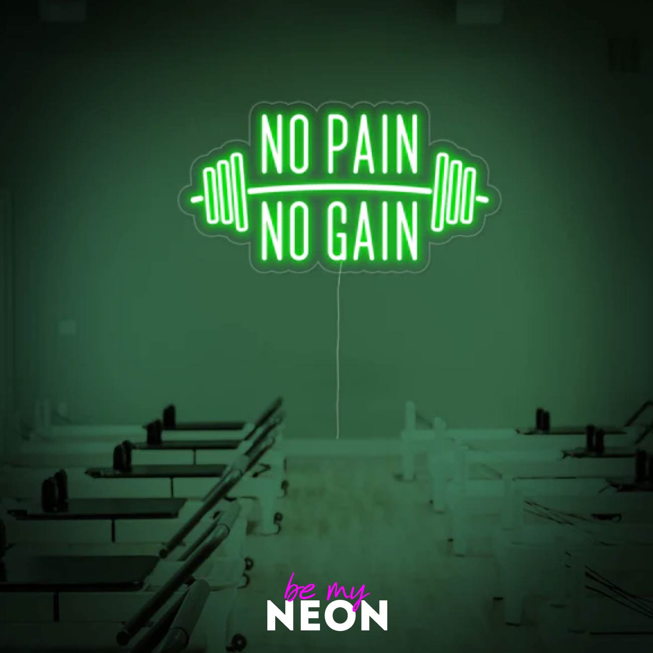 "No Pain No Gain - Gym Fitness" LED Neonschild