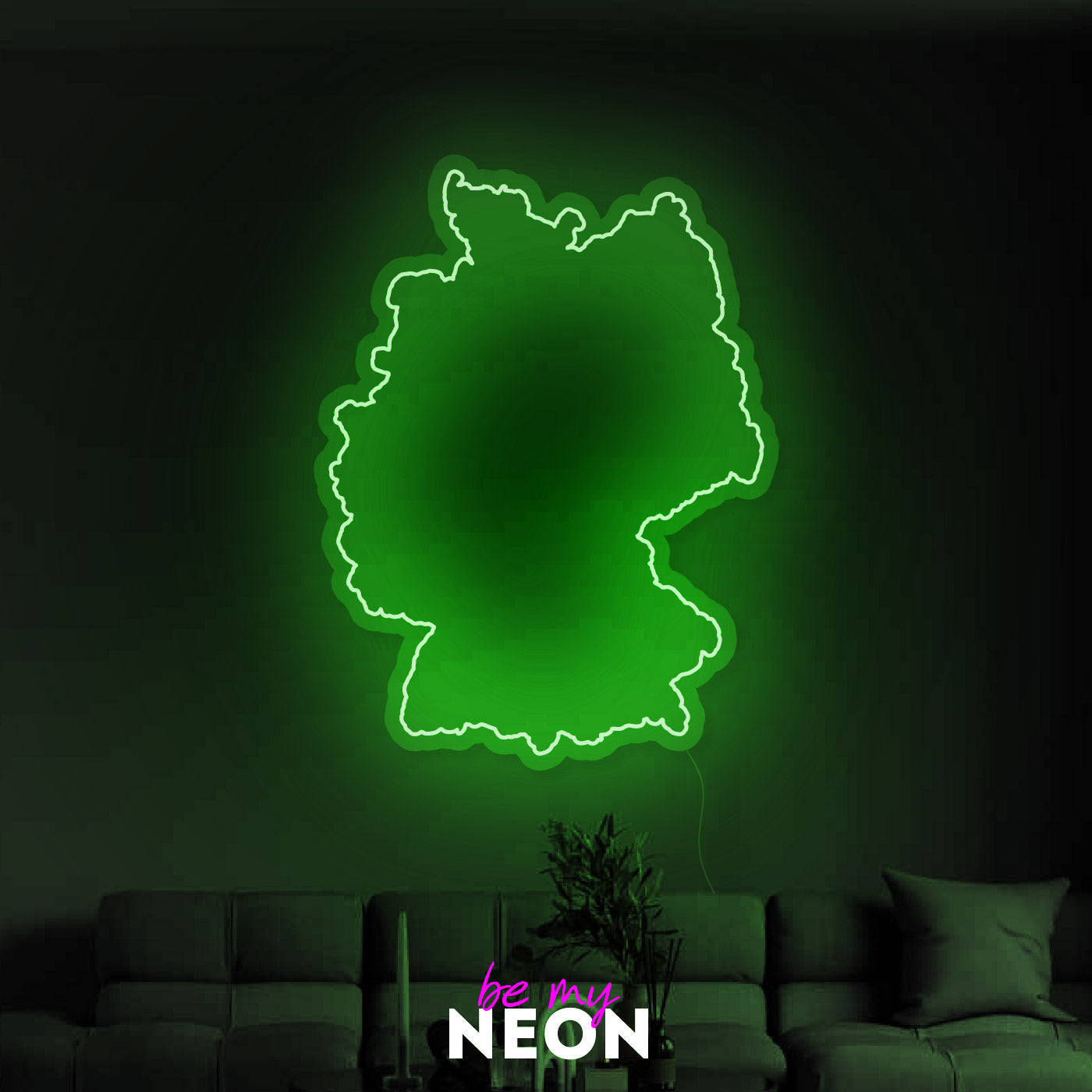 "Deutschland" Leuchtmotiv aus LED Neon