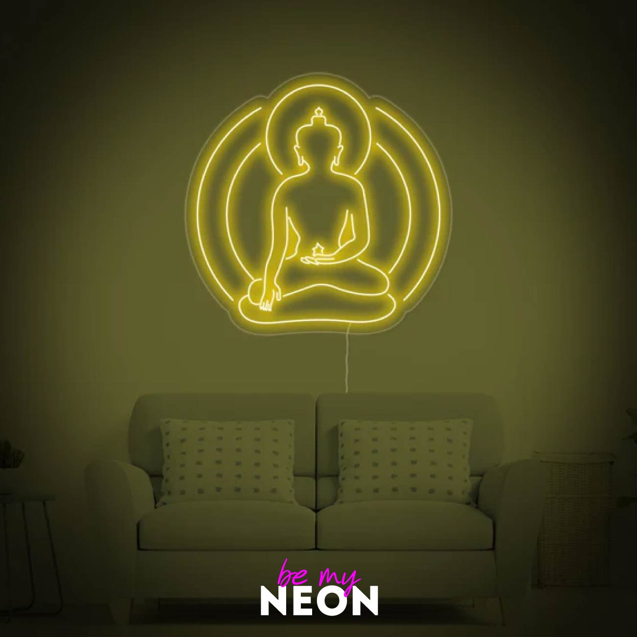 "Buddha Yoga Meditation" LED Neonschild
