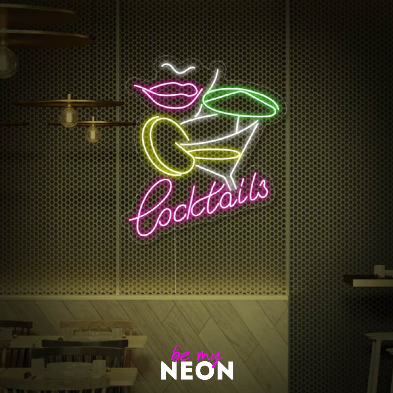 "Gin Tonic Cocktail - Bar Club Party" LED Neonschild