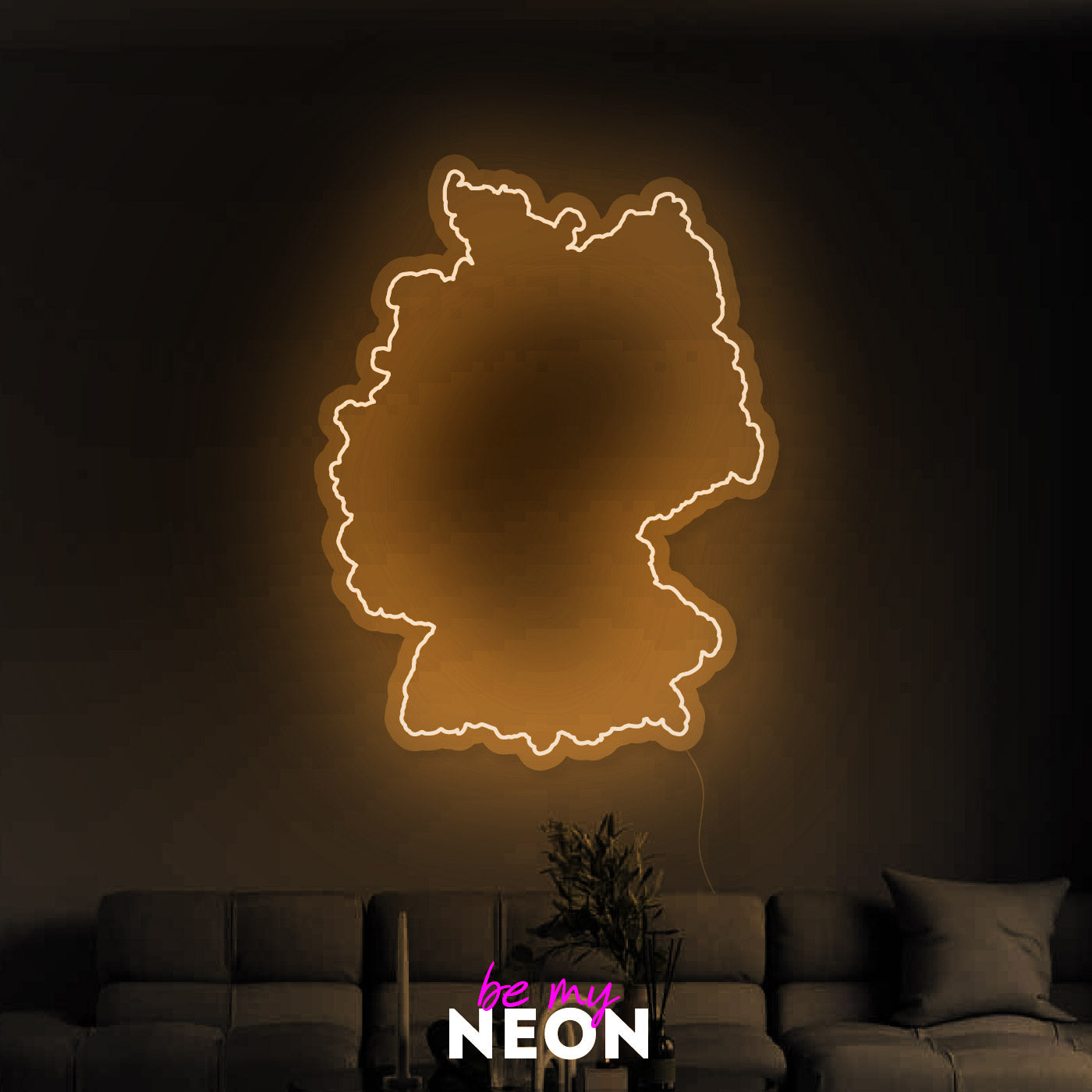 "Deutschland" Leuchtmotiv aus LED Neon