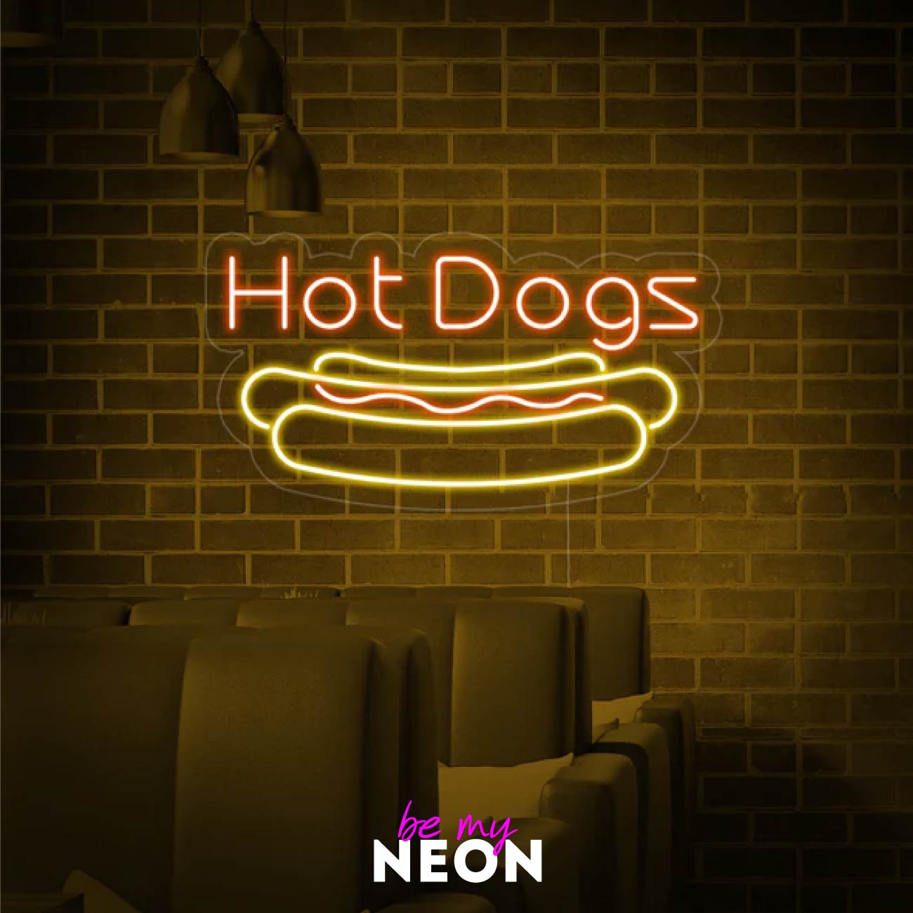 "Hot Dogs - Essen Food"  LED Neonschild