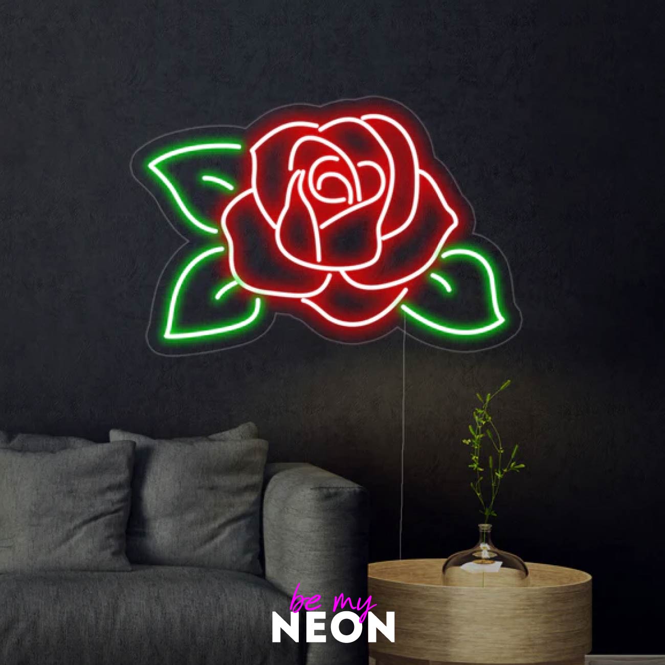 "Rose" Leuchtschrift aus LED Neon