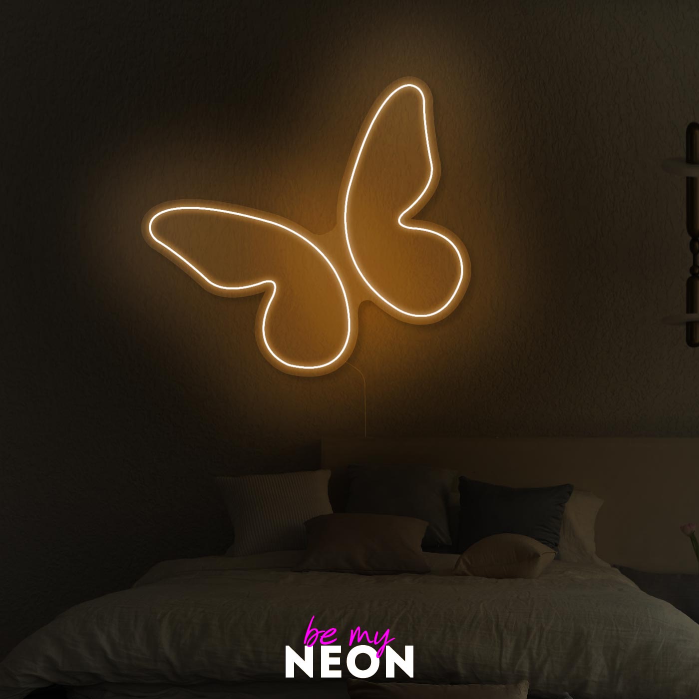 "Schmetterling Simple" Leuchtmotiv aus LED Neon