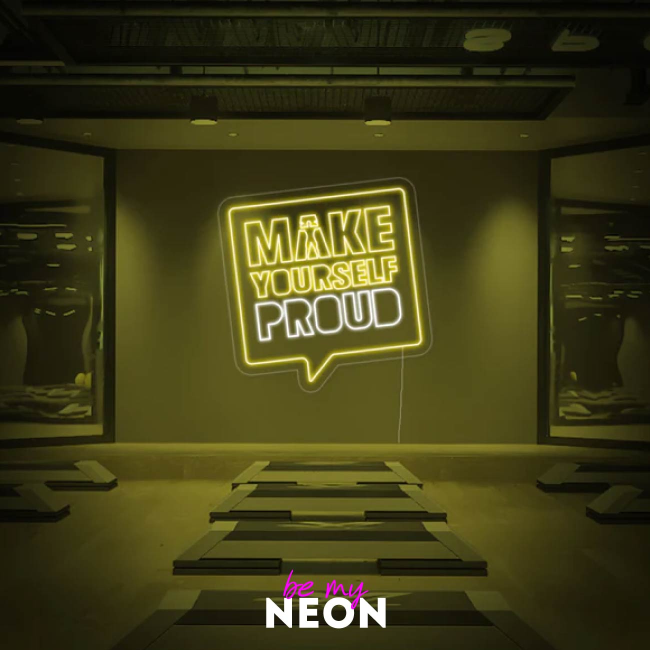 "Make Yourself Proud - Gym Fitness" LED Neonschild