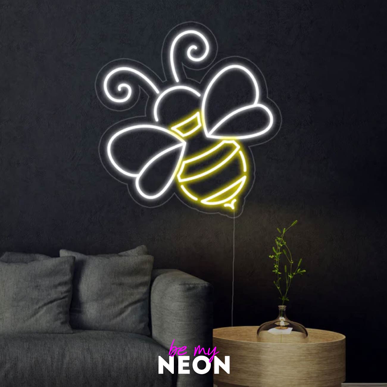"Biene" Leuchtmotiv aus LED Neon