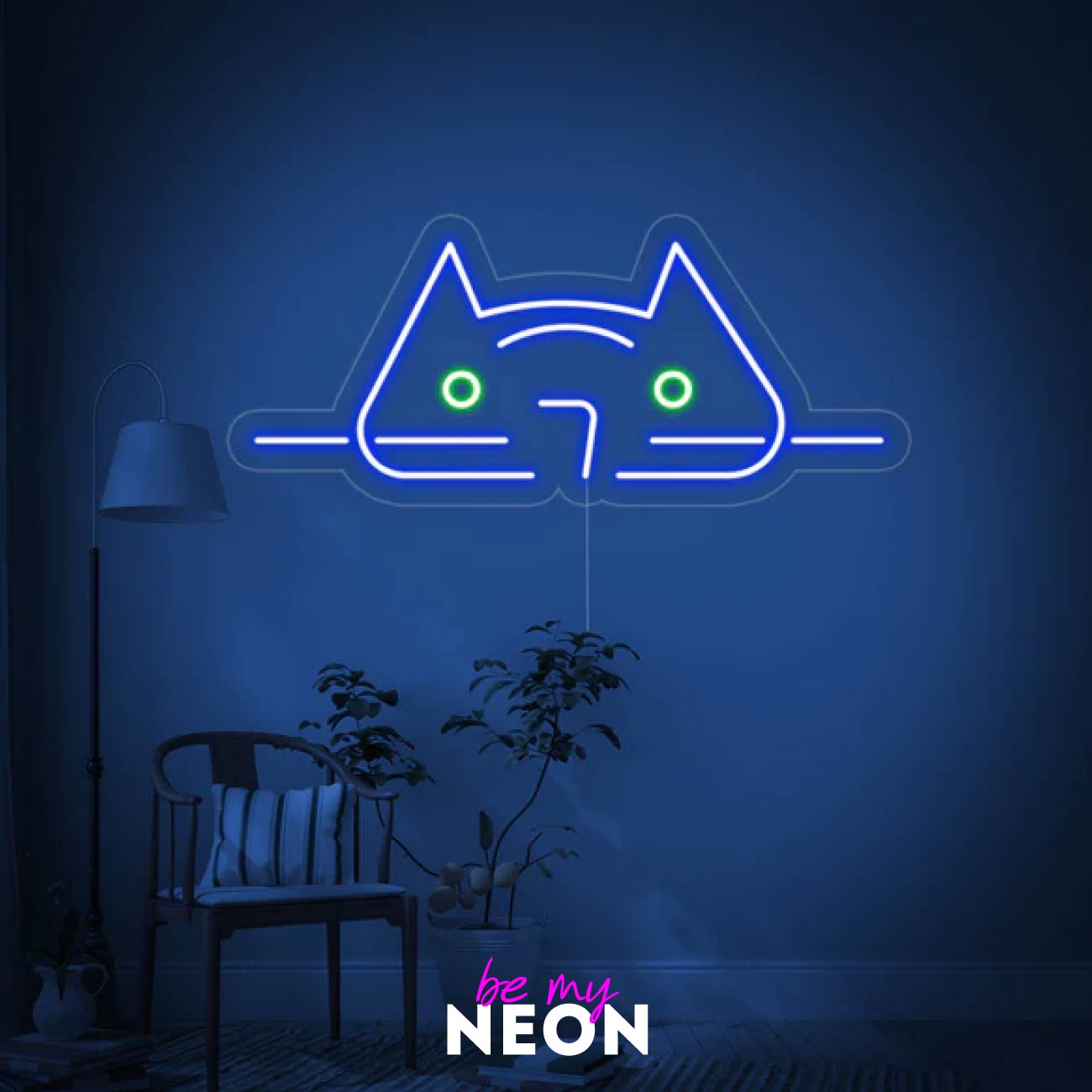 "Katze gelbe Augen" Leuchtmotiv aus LED Neon