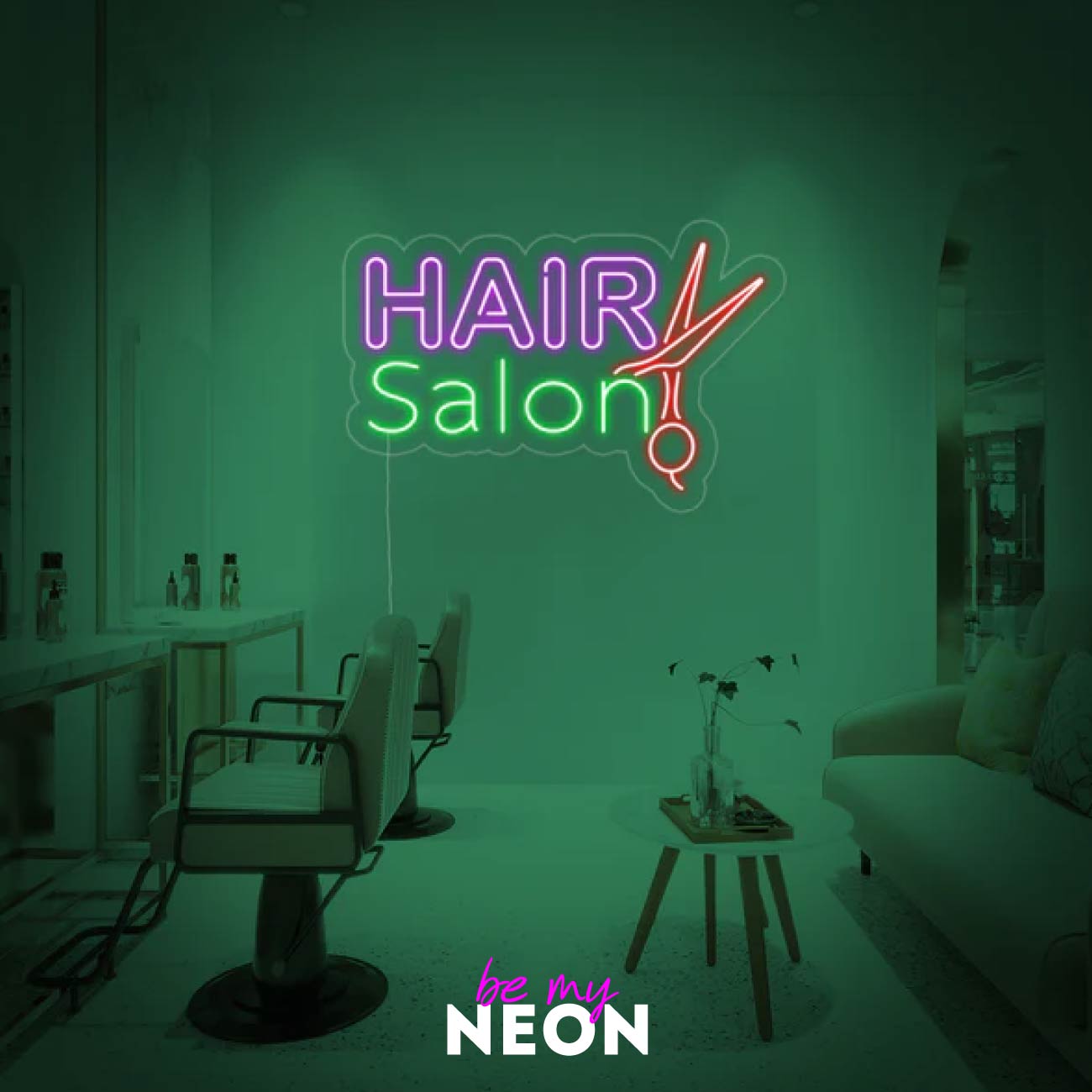 "Friseur Hair Salon" LED Neonschild