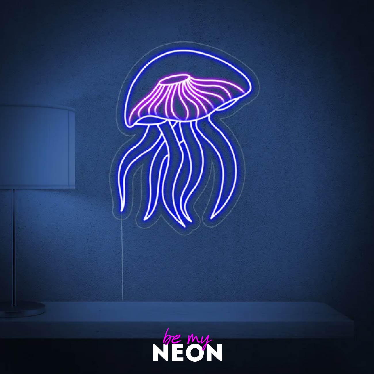 "Qualle" Leuchtmotiv aus LED Neon