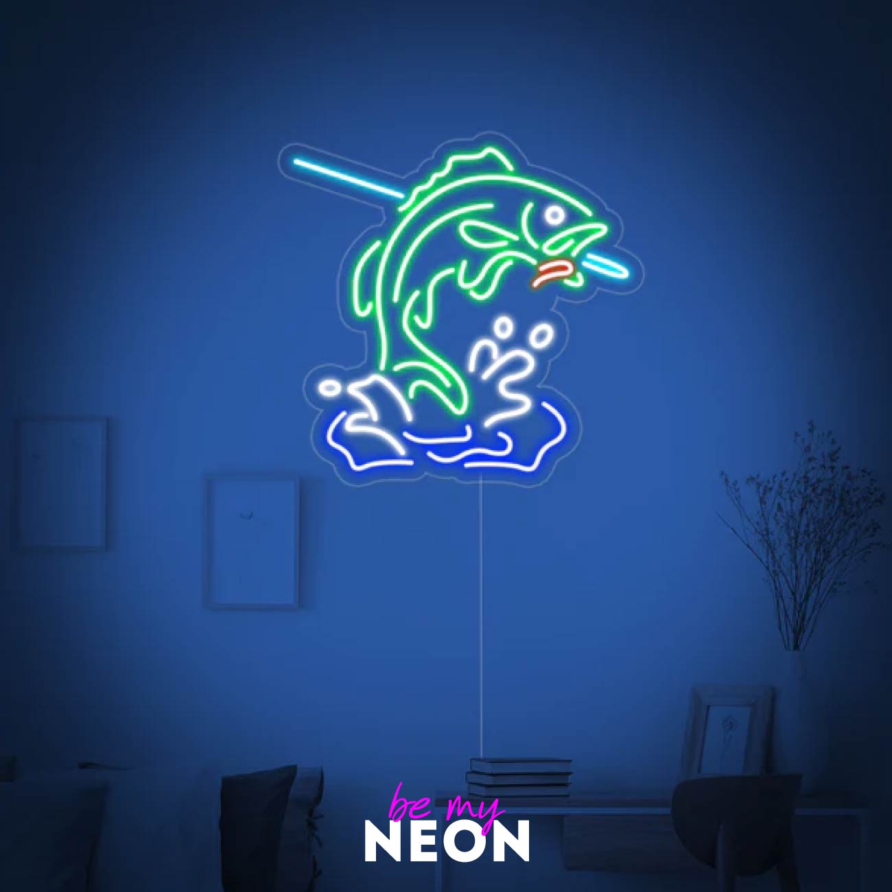 "Fisch" Leuchtmotiv aus LED Neon