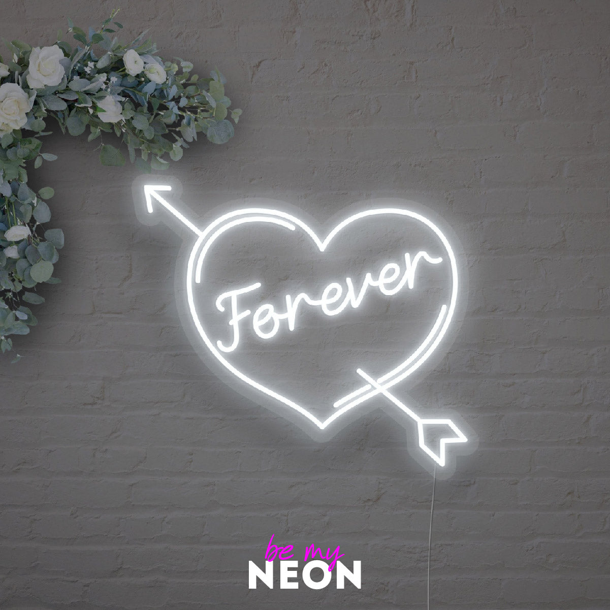 "Forever Herz" Liebes - Leuchtmotiv aus LED Neon