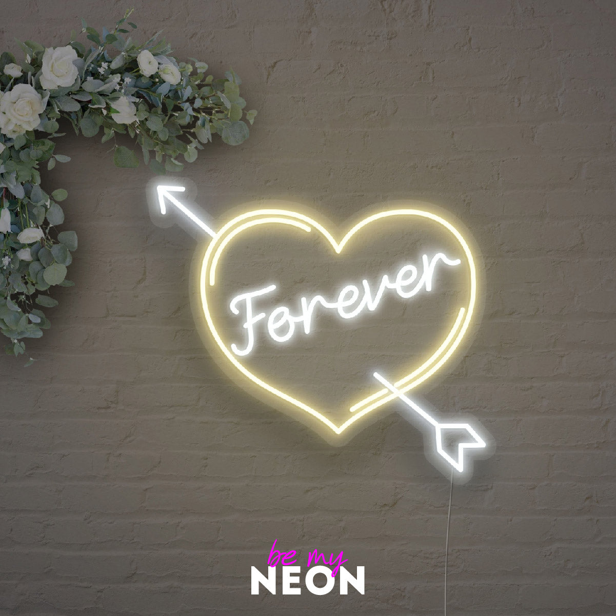 "Forever Herz" Liebes - Leuchtmotiv aus LED Neon