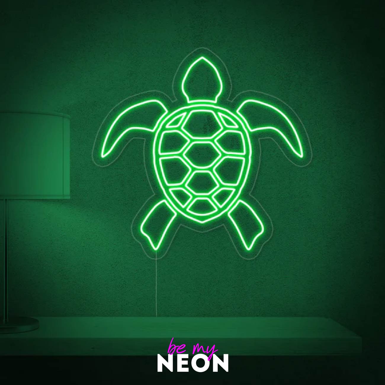 "Schildkröte" Leuchtschrift aus LED Neon