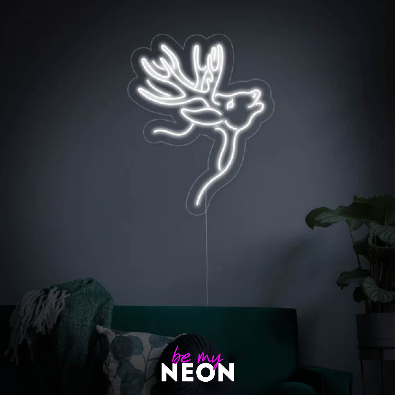 "Hirsch" Leuchtmotiv aus LED Neon
