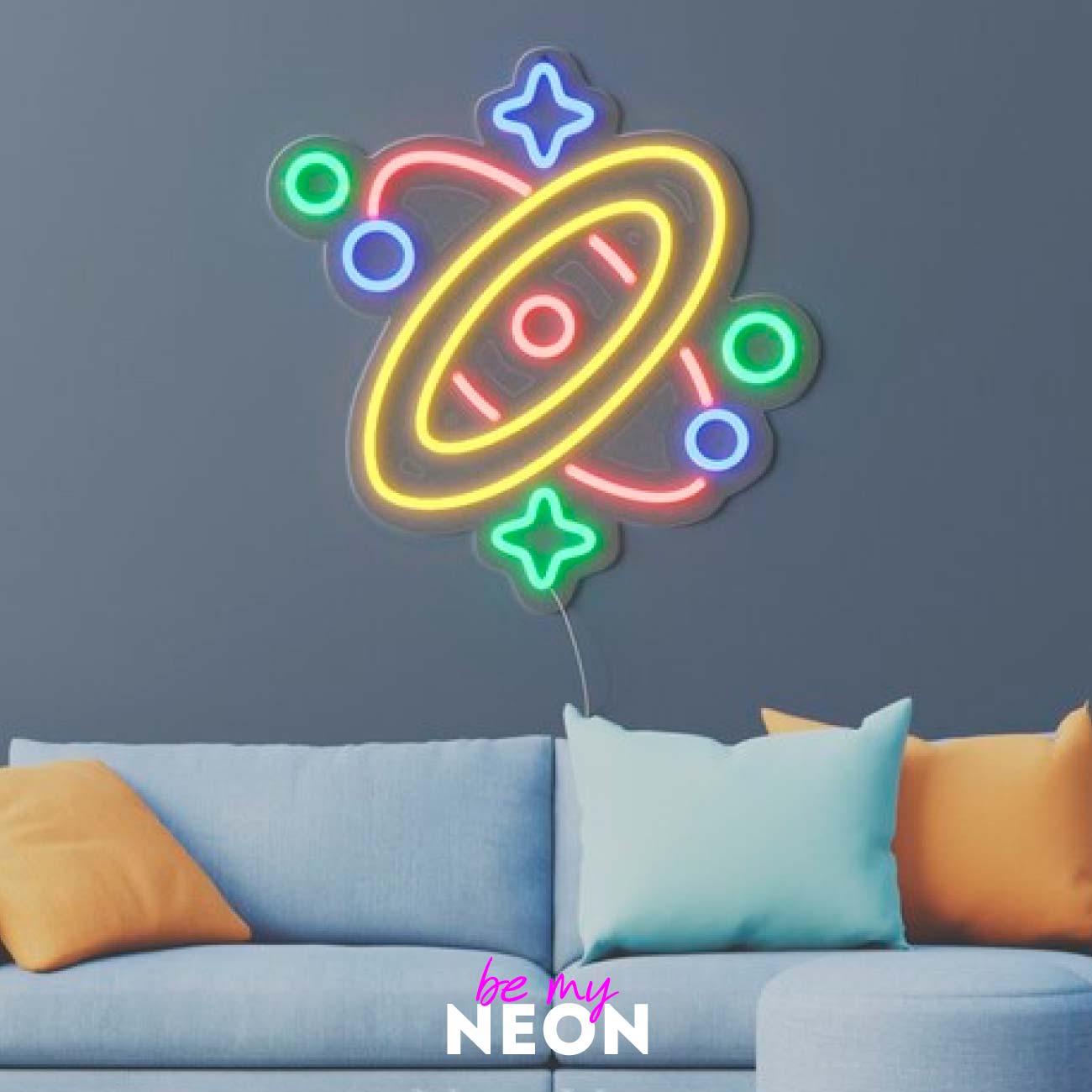 "Galaxy Kinderzimmer" Leuchtmotiv aus LED Neon