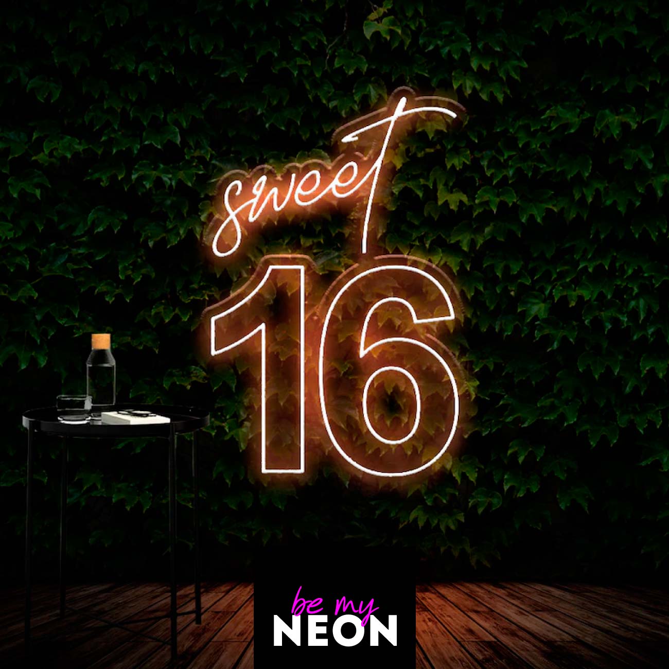 "Sweet Sixteen - 16er Geburtstag" Leuchtmotiv aus LED Neon