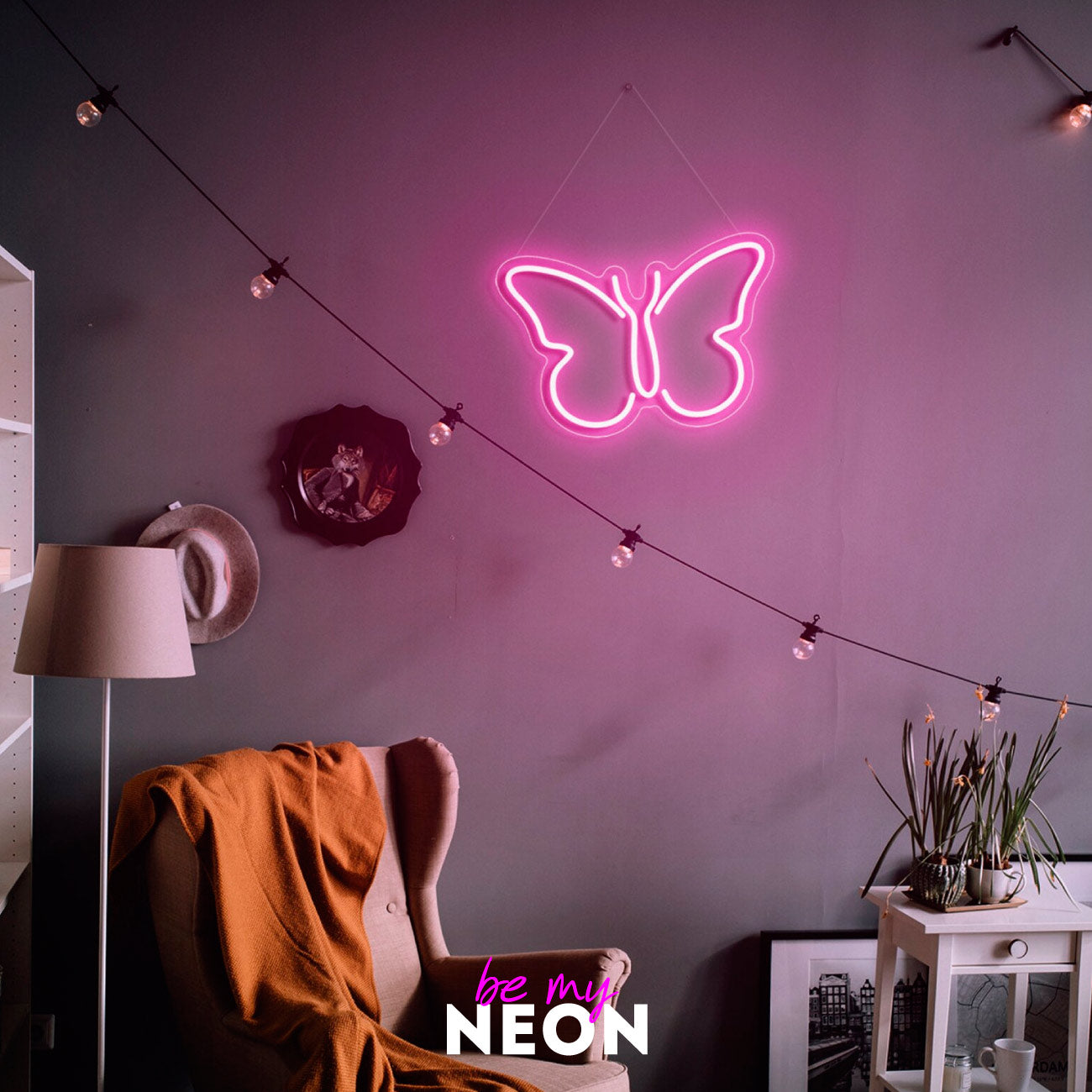 "Schmetterling" Leuchtmotiv aus LED Neon